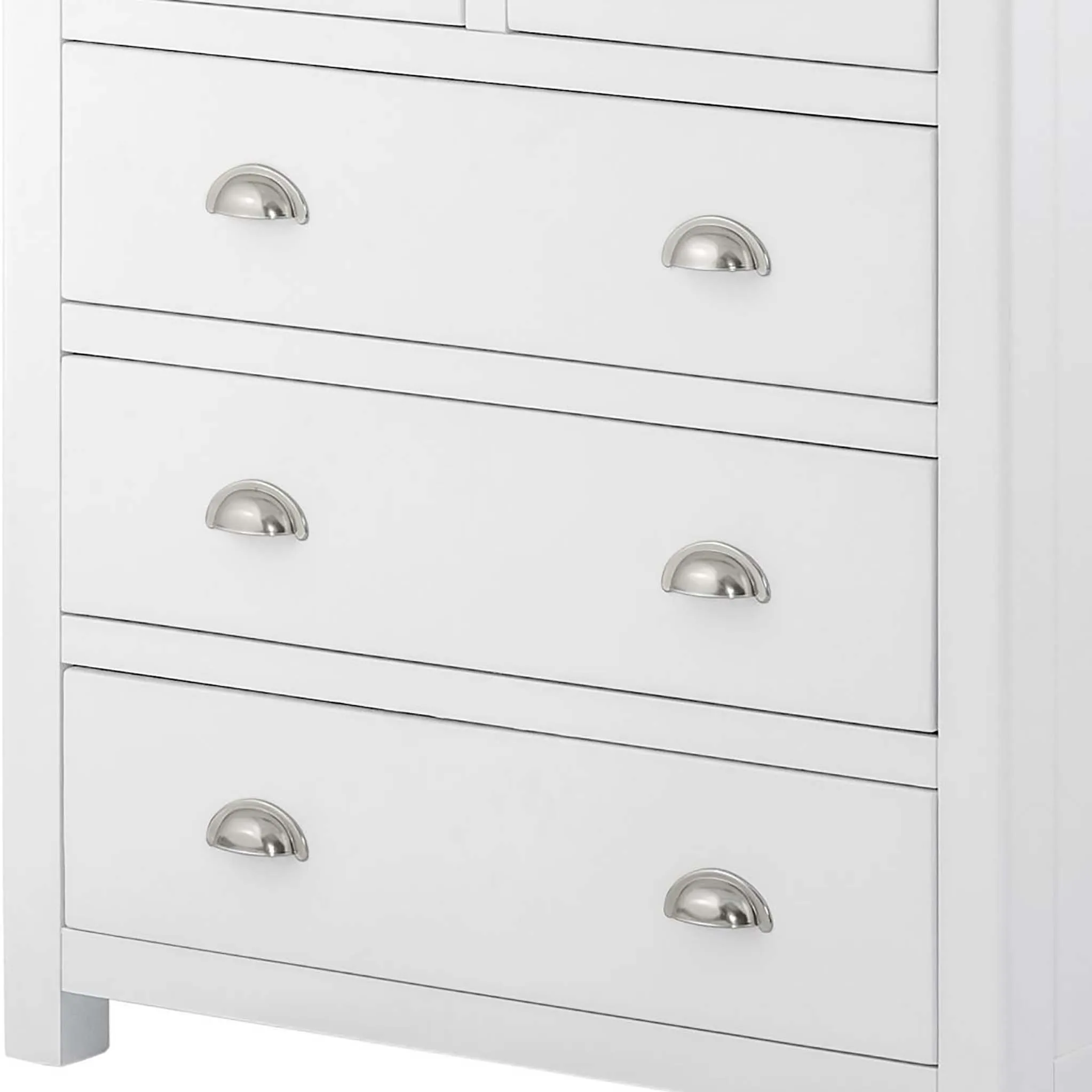 Padstow White 2 over 3 Drawer Chest