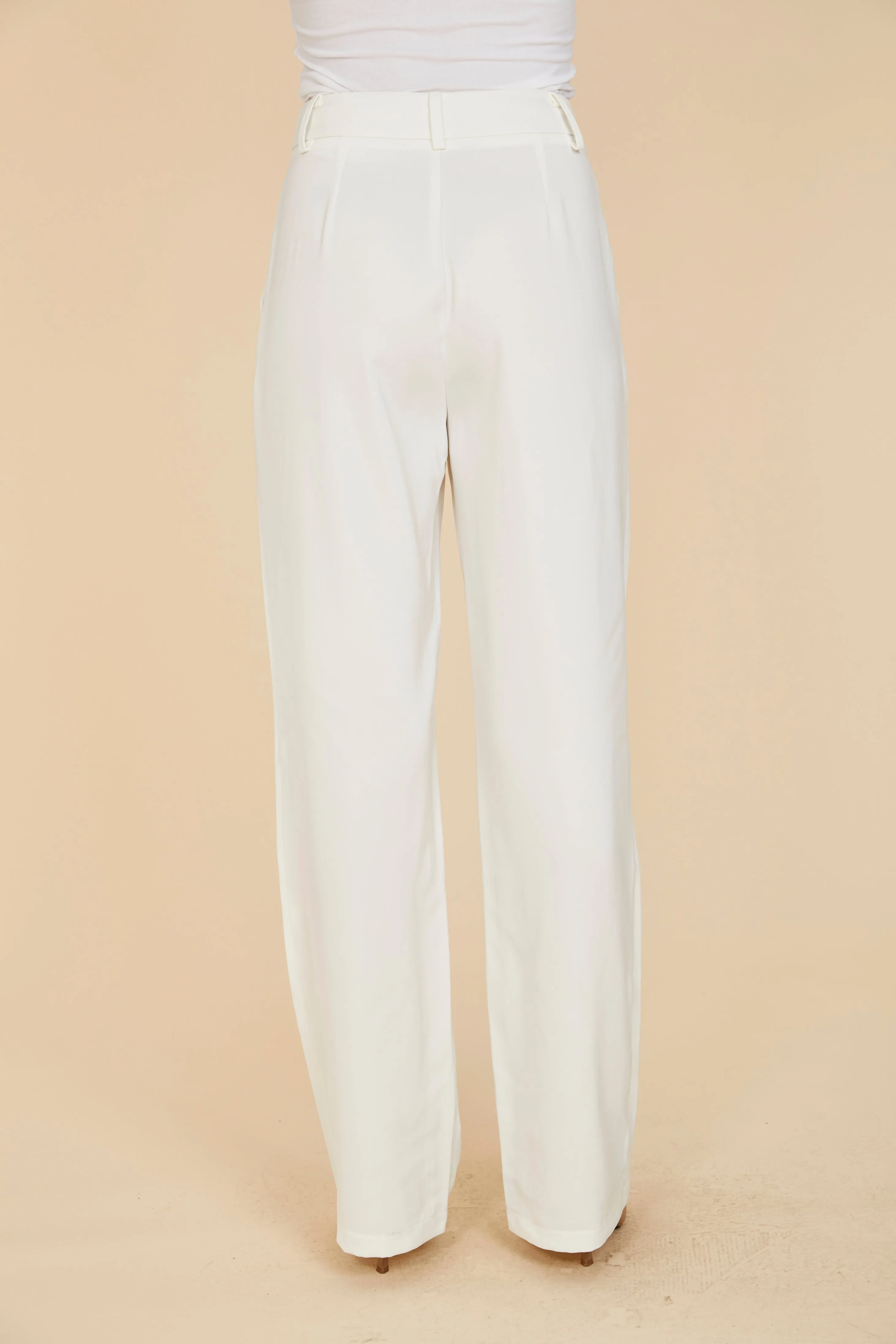 Pleated Wide Leg Trouser