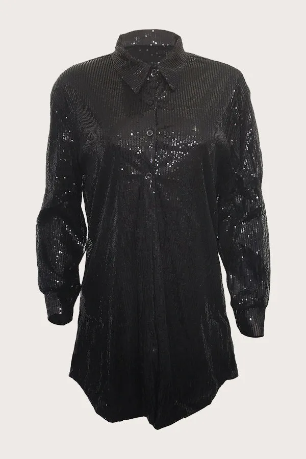 Stylish Party Shiny Sequins Dress