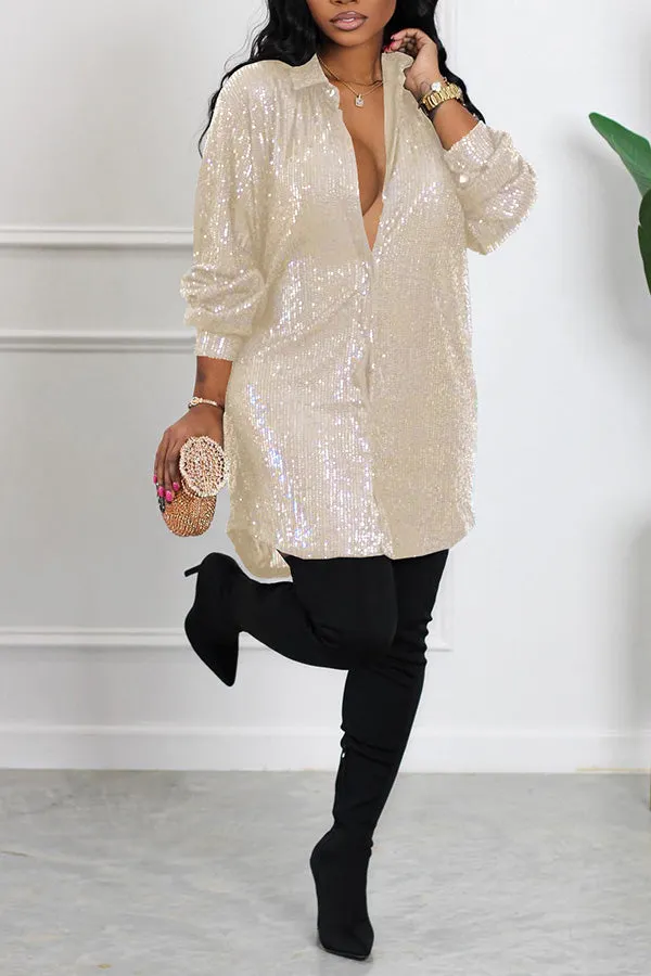 Stylish Party Shiny Sequins Dress