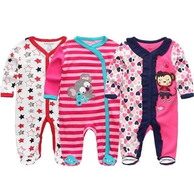 Summer Baby's Colorful Cotton Rompers