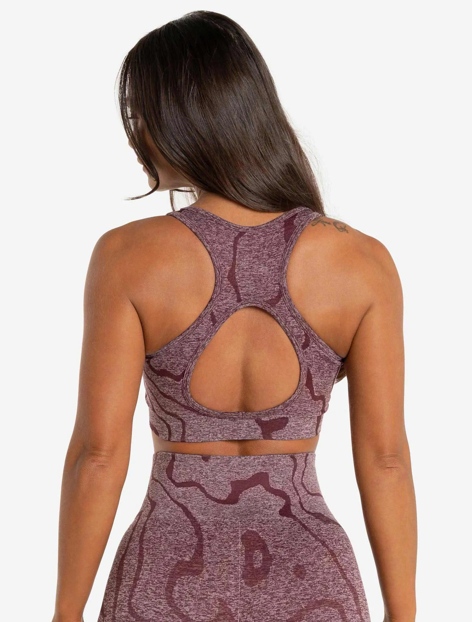 Sustainable Seamless Sports Bra - Burgundy