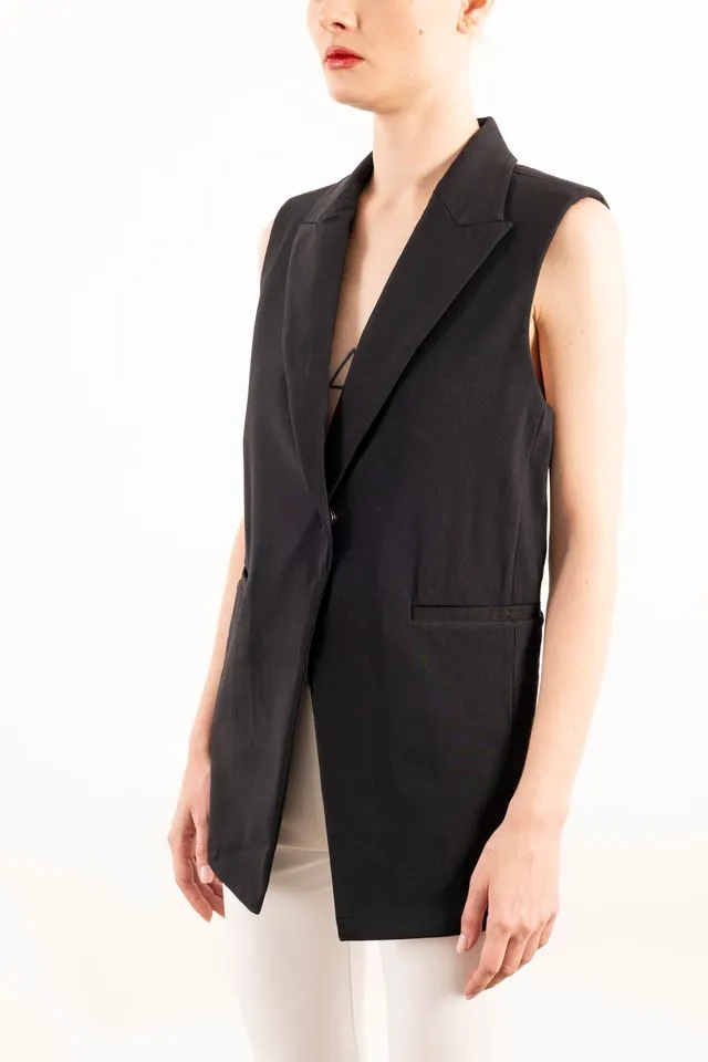 Tech Stretch Blazer Vest with Adjustable Waist - YANA