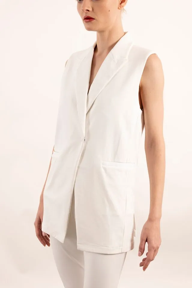 Tech Stretch Blazer Vest with Adjustable Waist - YANA