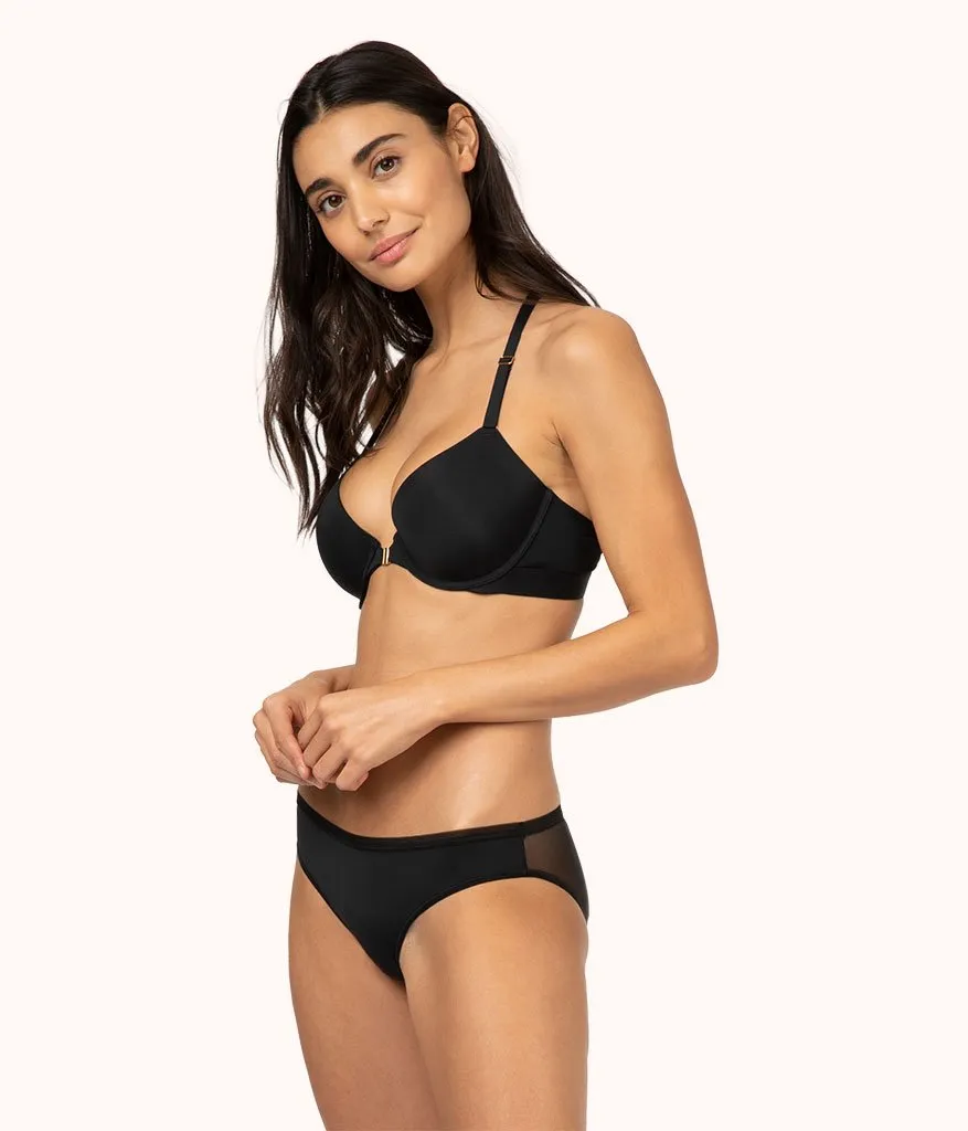 The Front Close T-Shirt Bra Trio: Jet Black/Toasted Almond/Smoke