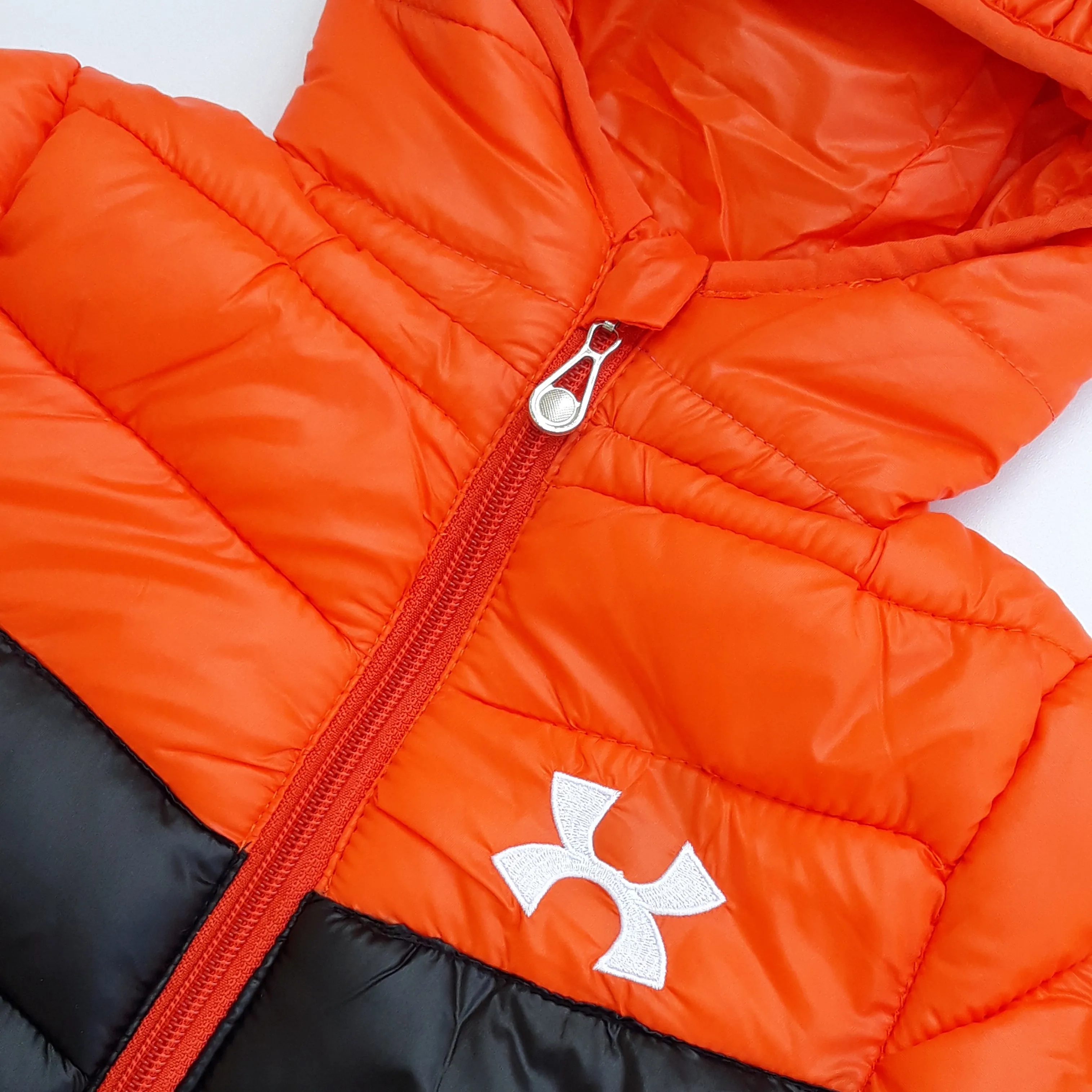 UN - Kids 'Orange & Black' Quilted Puffer Jacket UN296