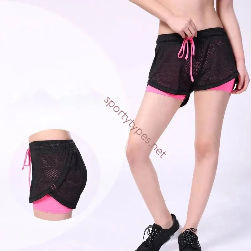 Women's 2-in-1 Mesh Running Shorts