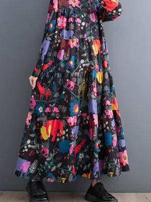 Women's Fashion-Forward Stylish Printed Animals A-line Dresses